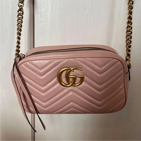 Gucci Blush Chevron Crossbody Bag - Picture 6 of 14